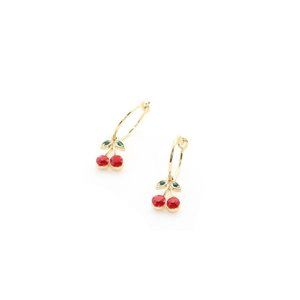 Cherry On Top Mini Hoop Earrings